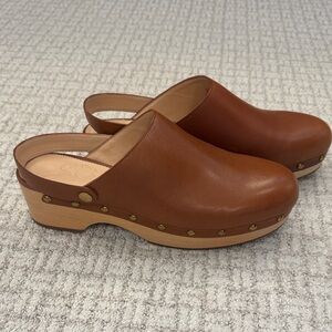 J. Crew Tan Leather Mules